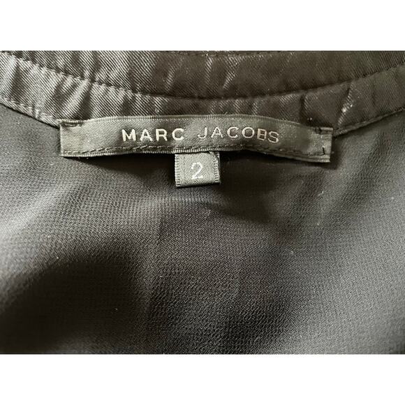 Marc Jacobs Vintage Dot Dress Women’s Size 2 Black Gold Knee Length Y2K - Picture 4 of 9